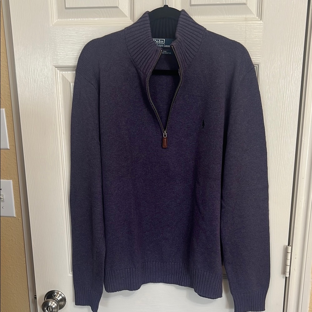 Polo by Ralph Lauren Purple Zip Up Sweater
